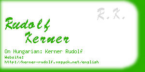 rudolf kerner business card